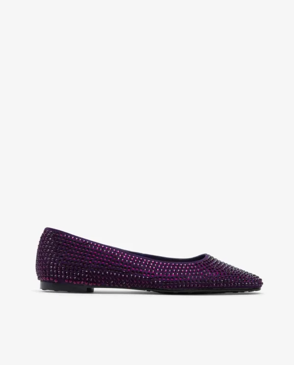 Cuplé Bailarina Strass Morado^Mujer Mocasines Y Bailarinas