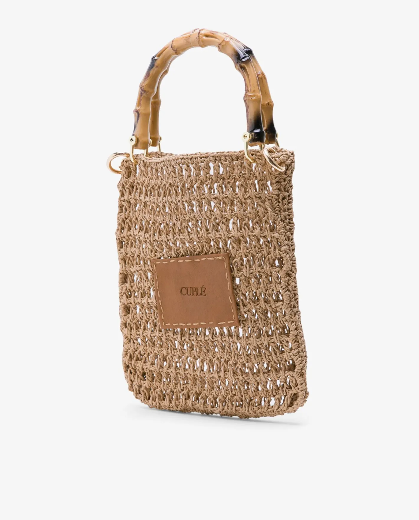 Cuplé Bandolera Bambu Rafia Marron^Mujer Bandoleras