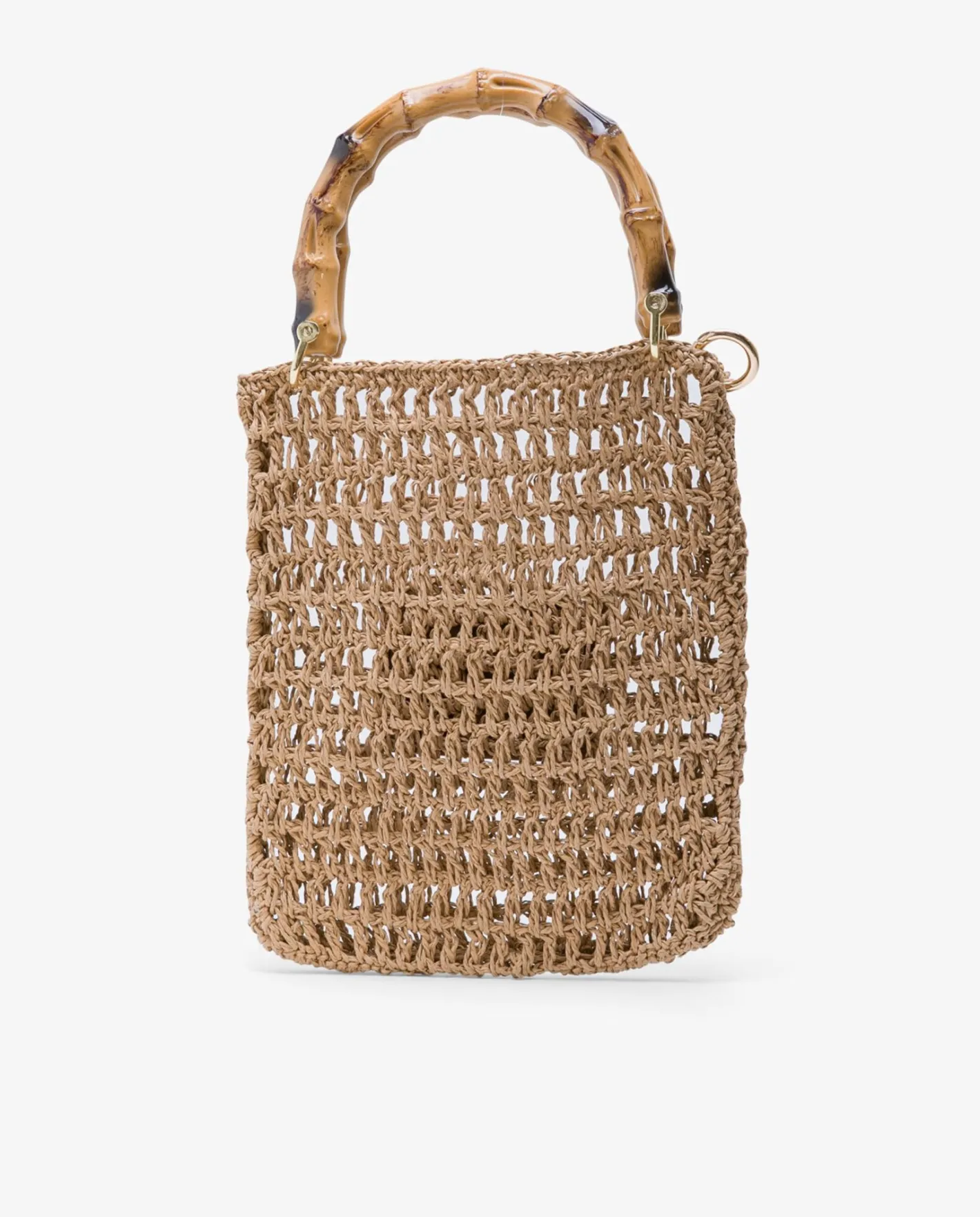 Cuplé Bandolera Bambu Rafia Marron^Mujer Bandoleras