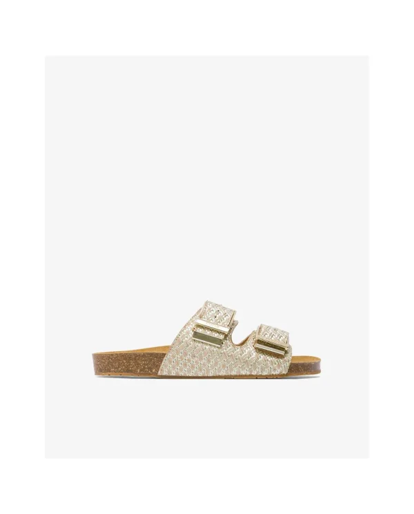 Cuplé Bio Hebillas Trenzado Oro^Mujer Sandalias