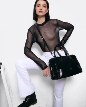 Cuplé Bolso Rectangular Serraje Negro^Mujer Shoppers Y Bolsos Hombro