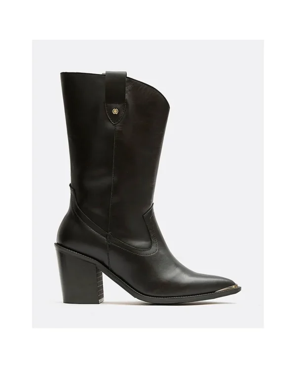 Cuplé Bota Cow Is Napa Negro^Mujer Botas Y Botines