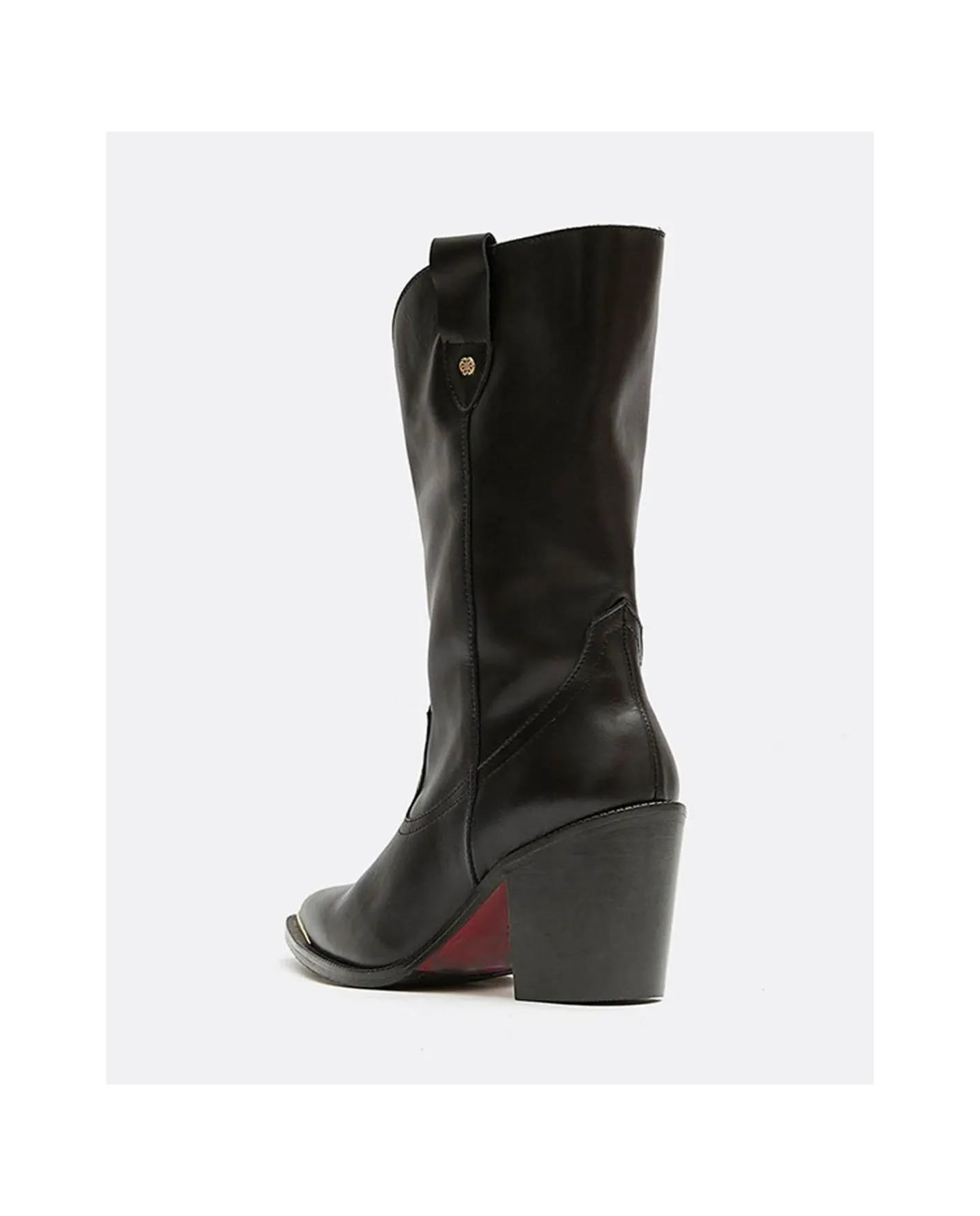 Cuplé Bota Cow Is Napa Negro^Mujer Botas Y Botines