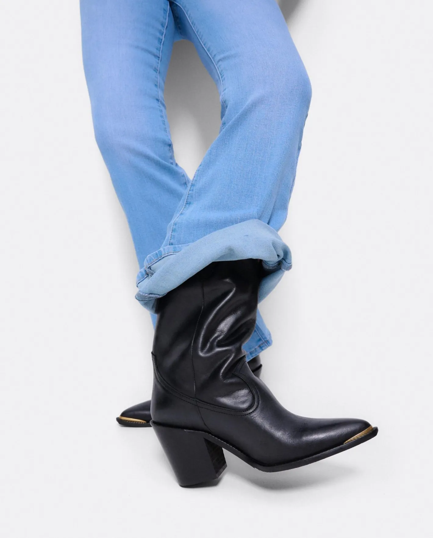 Cuplé Bota Cow Is Napa Negro^Mujer Botas Y Botines