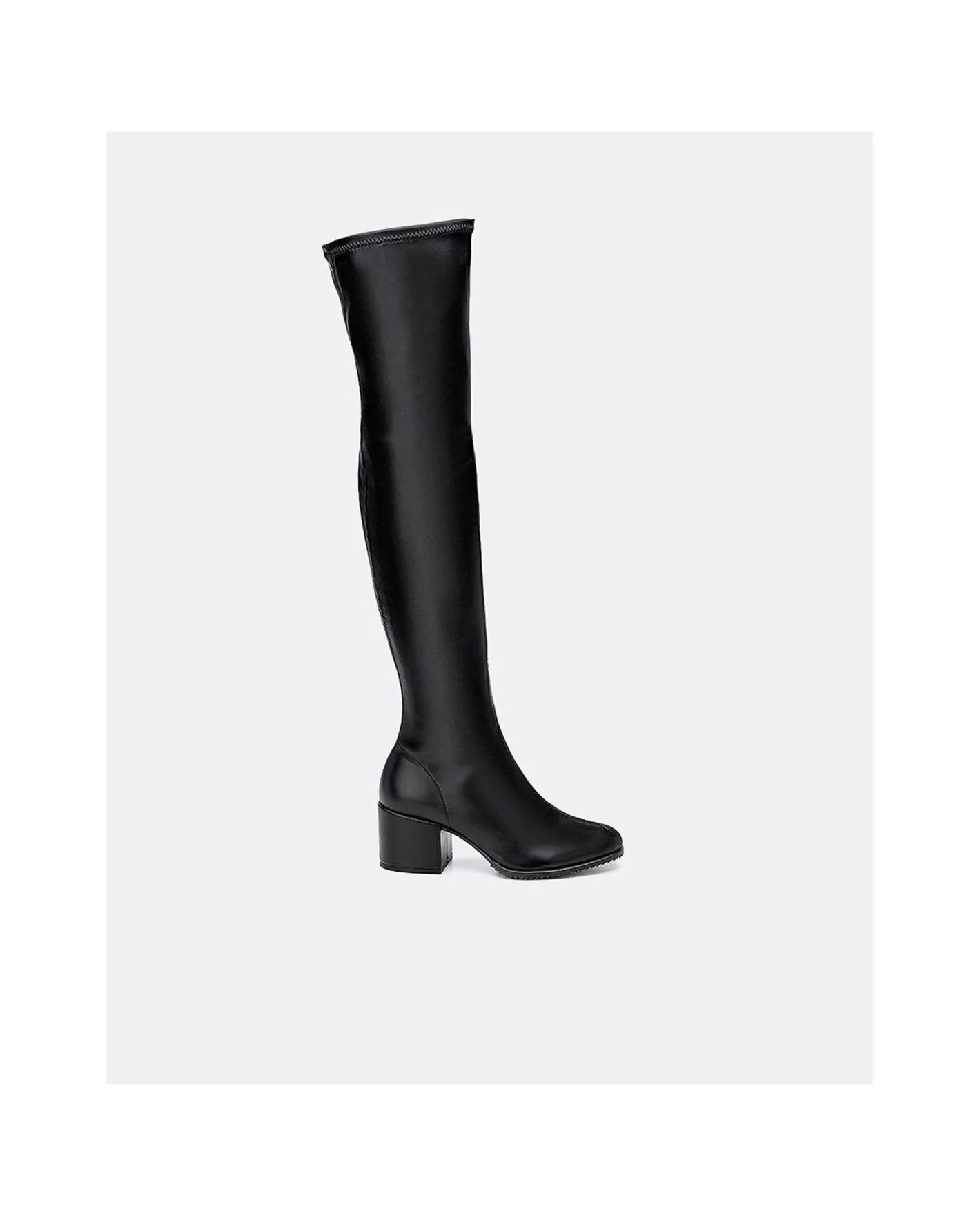 Cuplé Bota Mosquetera Strech Napa Licra Negro^Mujer Botas Y Botines