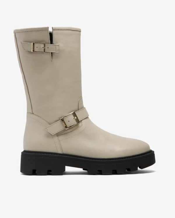 Cuplé Bota Motera Napa Beig^Mujer Botas Y Botines