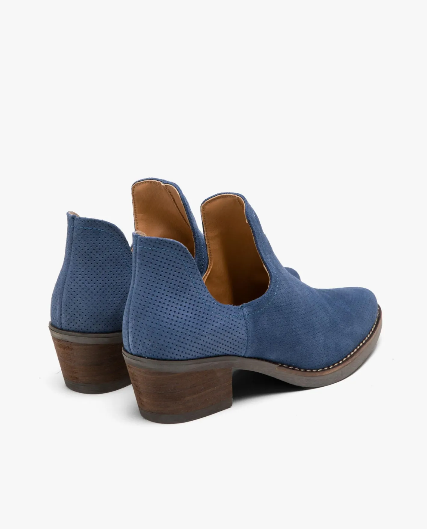 Cuplé Botin Abertura Serraje Marino^Mujer Botas Y Botines