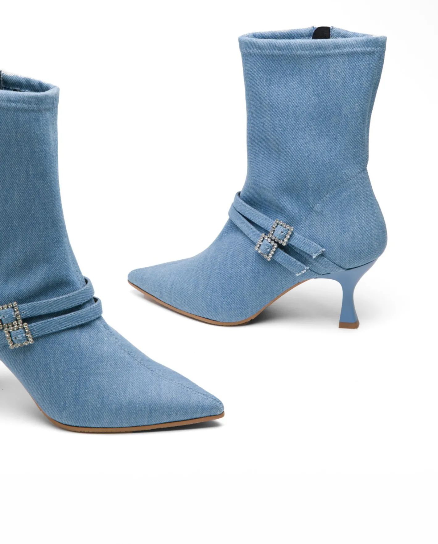 Cuplé Botin Hebilla Vaquero Azul^Mujer Botas Y Botines