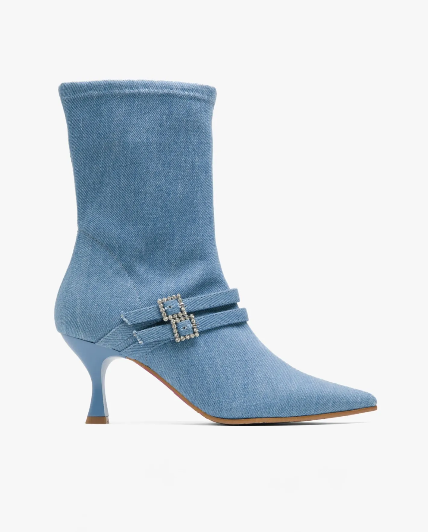 Cuplé Botin Hebilla Vaquero Azul^Mujer Botas Y Botines