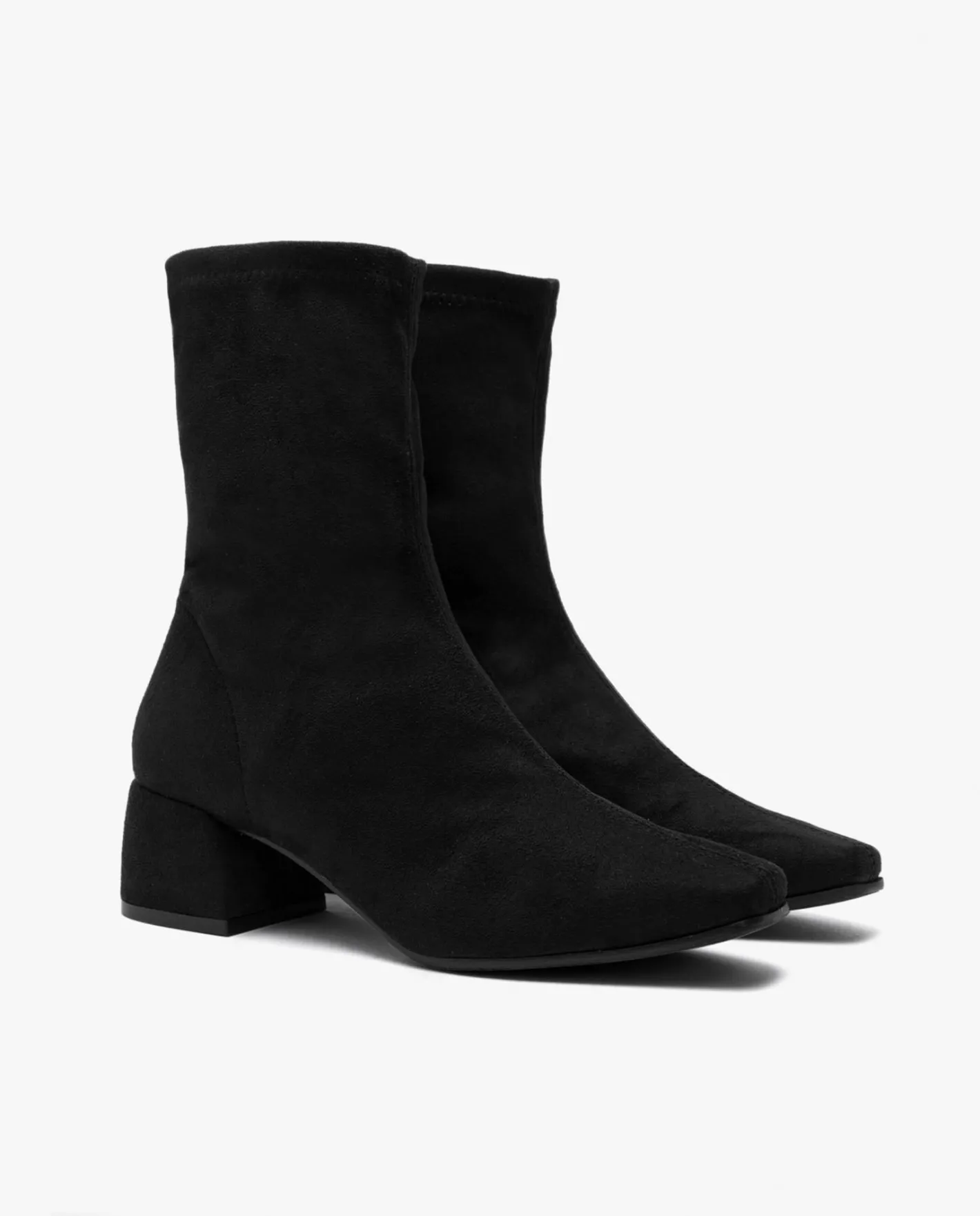 Cuplé Botin Ultrasuede Strech Negro^Mujer Botas Y Botines