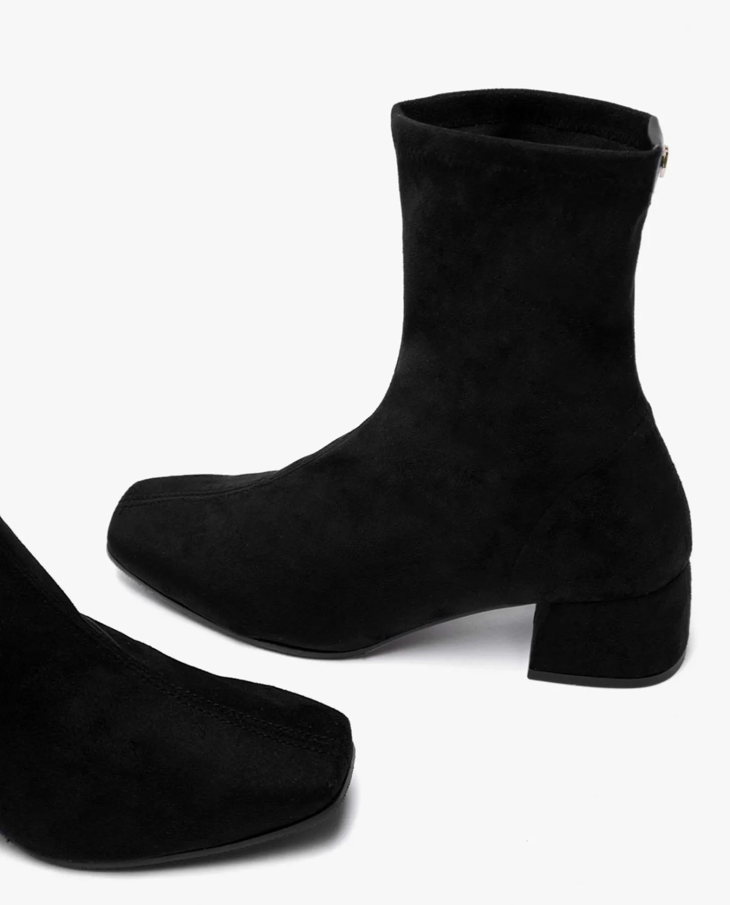 Cuplé Botin Ultrasuede Strech Negro^Mujer Botas Y Botines