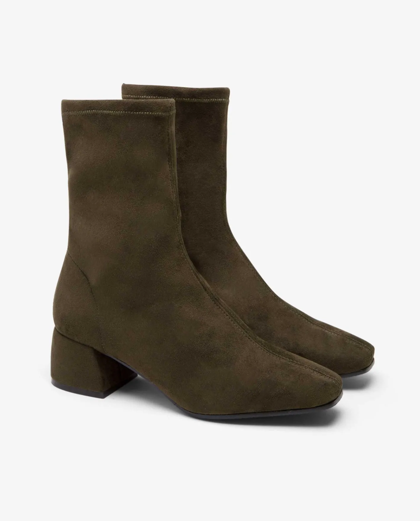 Cuplé Botin Ultrasuede Strech Verde^Mujer Botas Y Botines