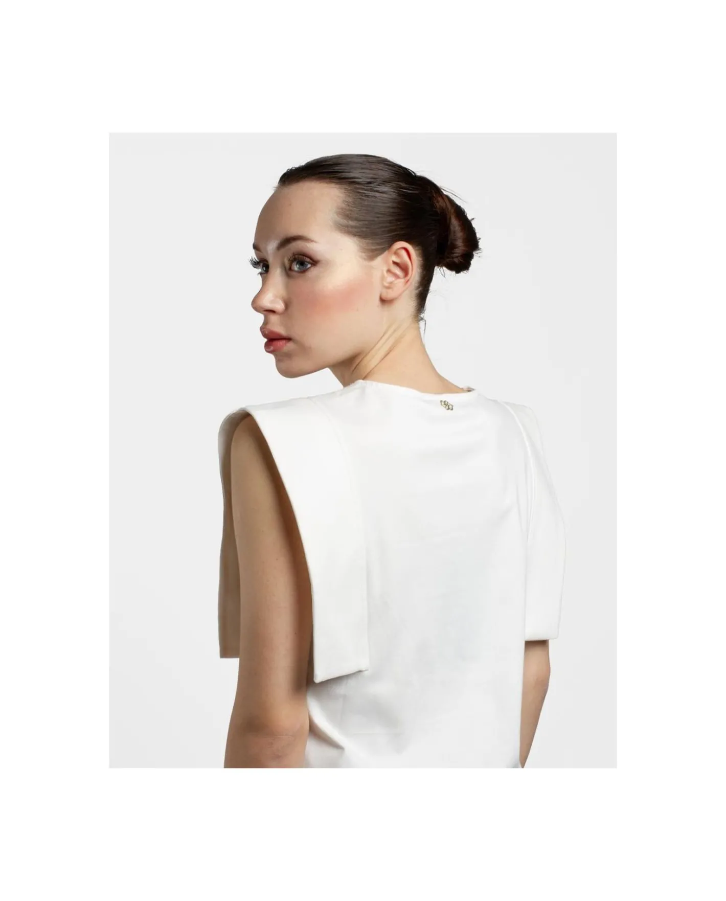Cuplé Camiseta Geometrica Punto Blanco^Mujer Camisas Y Tops