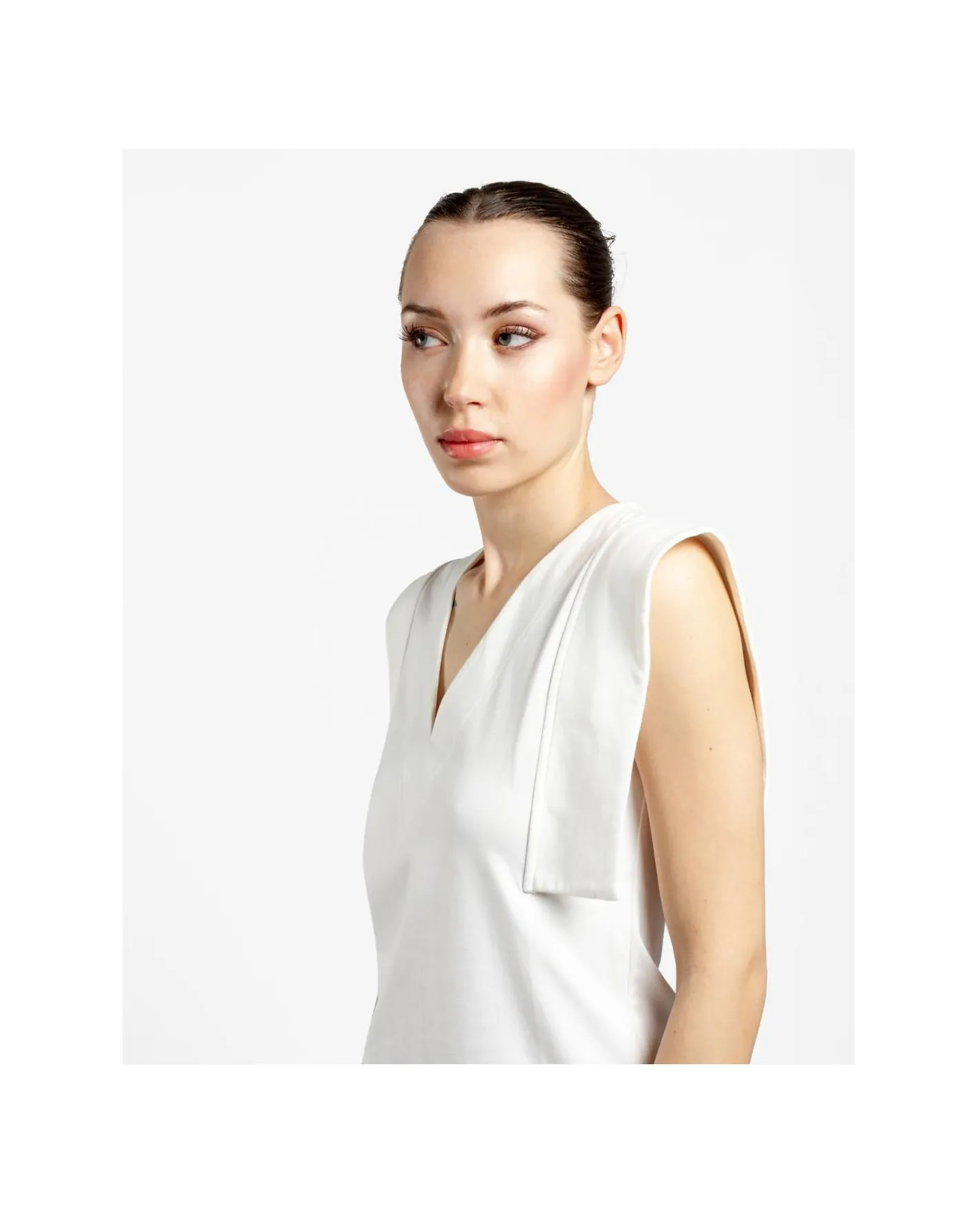 Cuplé Camiseta Geometrica Punto Blanco^Mujer Camisas Y Tops