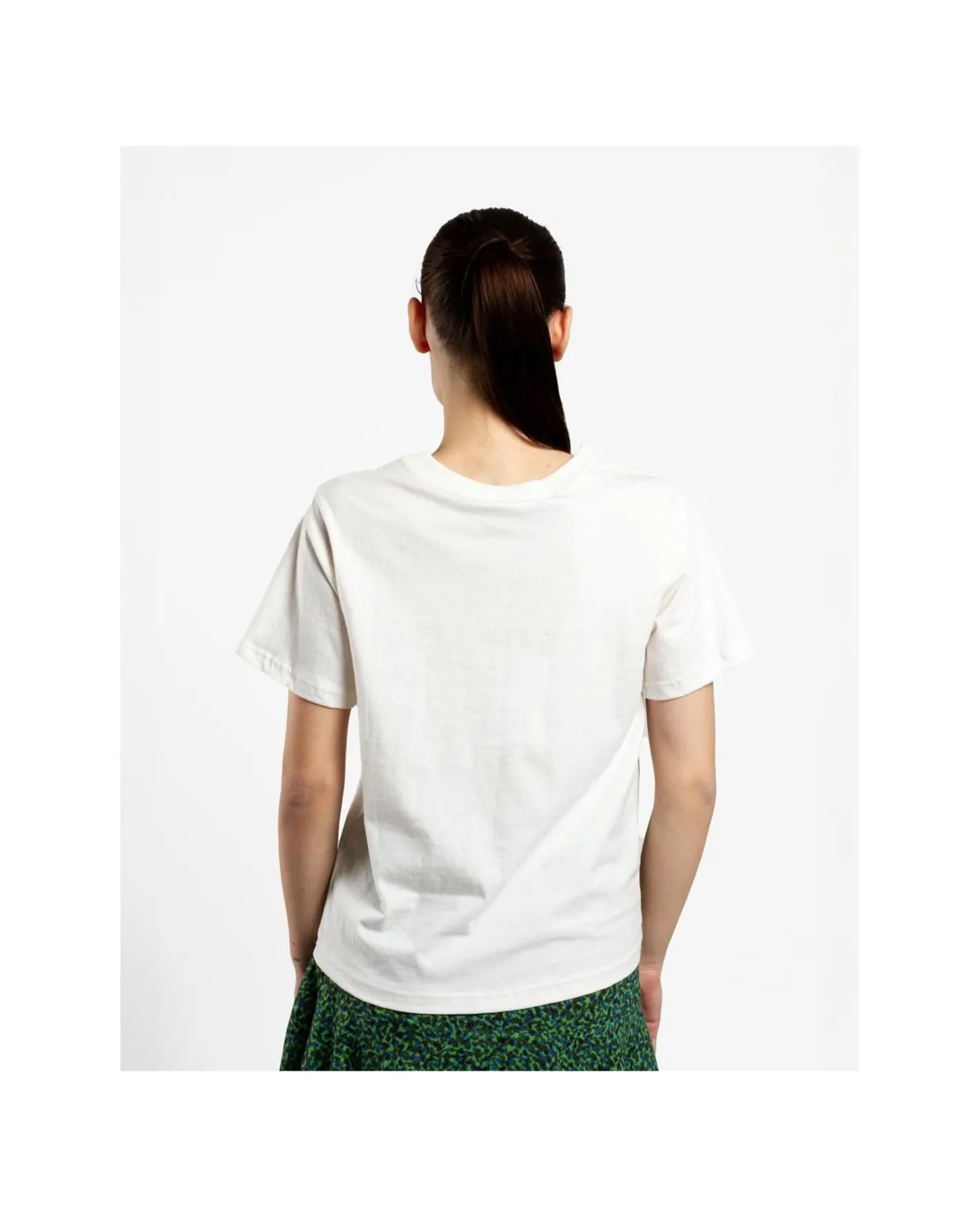 Cuplé Camiseta Leopardo Algodon Blanco^Mujer Camisas Y Tops