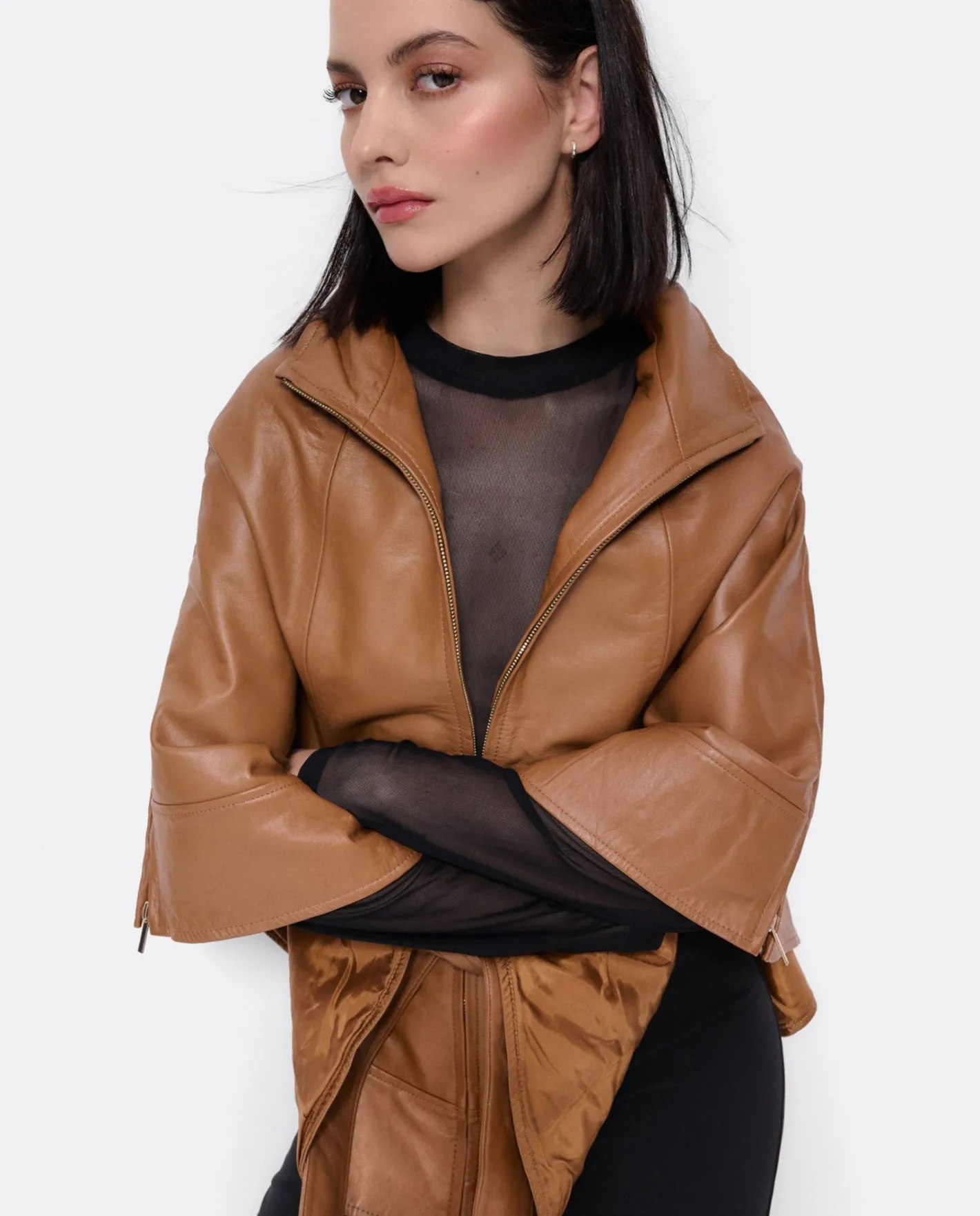 Cuplé Capa Piel Cuero^Mujer Pelo Y Piel