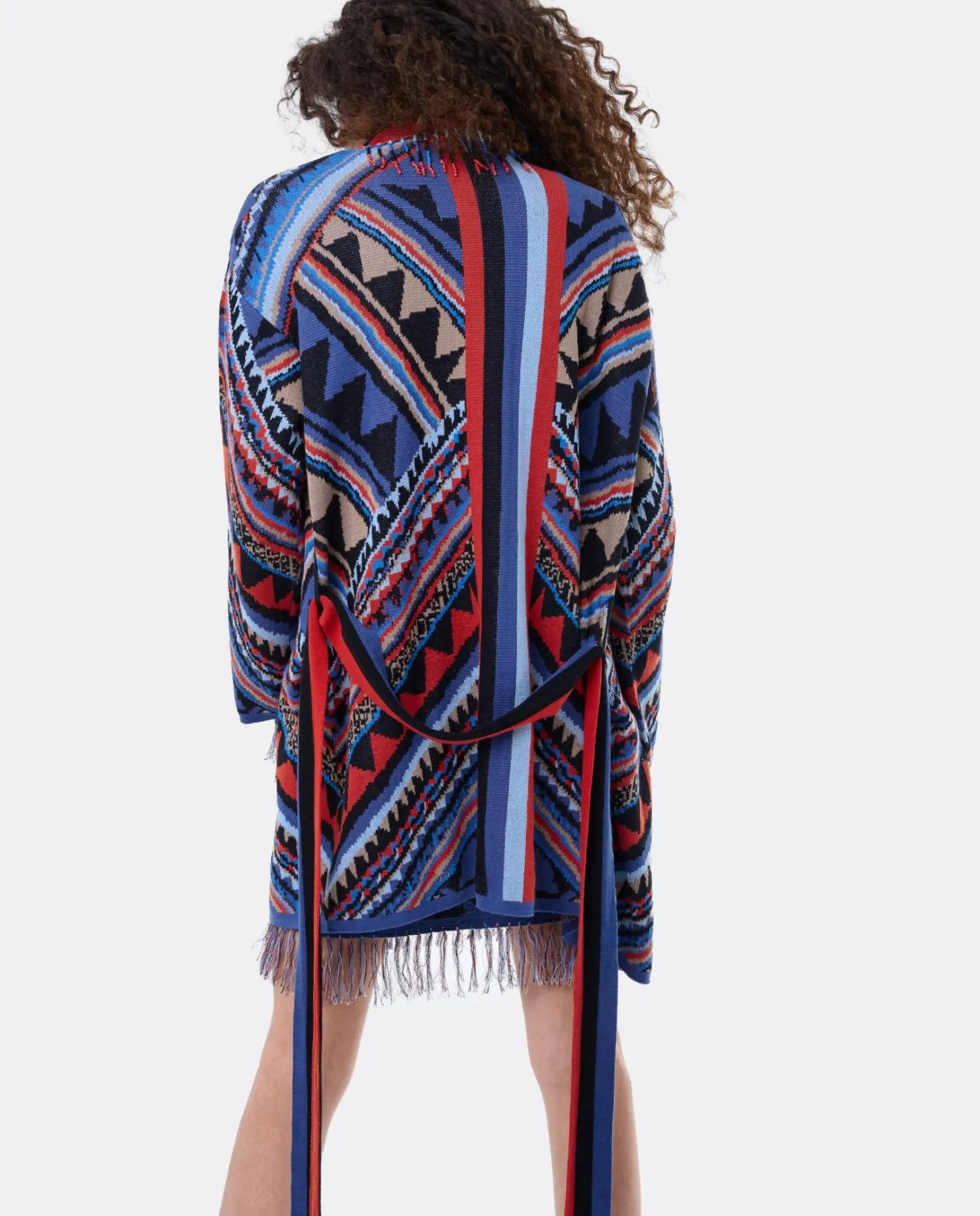 Cuplé Cardigan Etnico Punto Tricot Multicolor^Mujer Chaquetas Y Abrigos