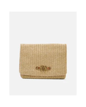 Cuplé Cartera Mano Rafia Beig^Mujer Bolsos Mano