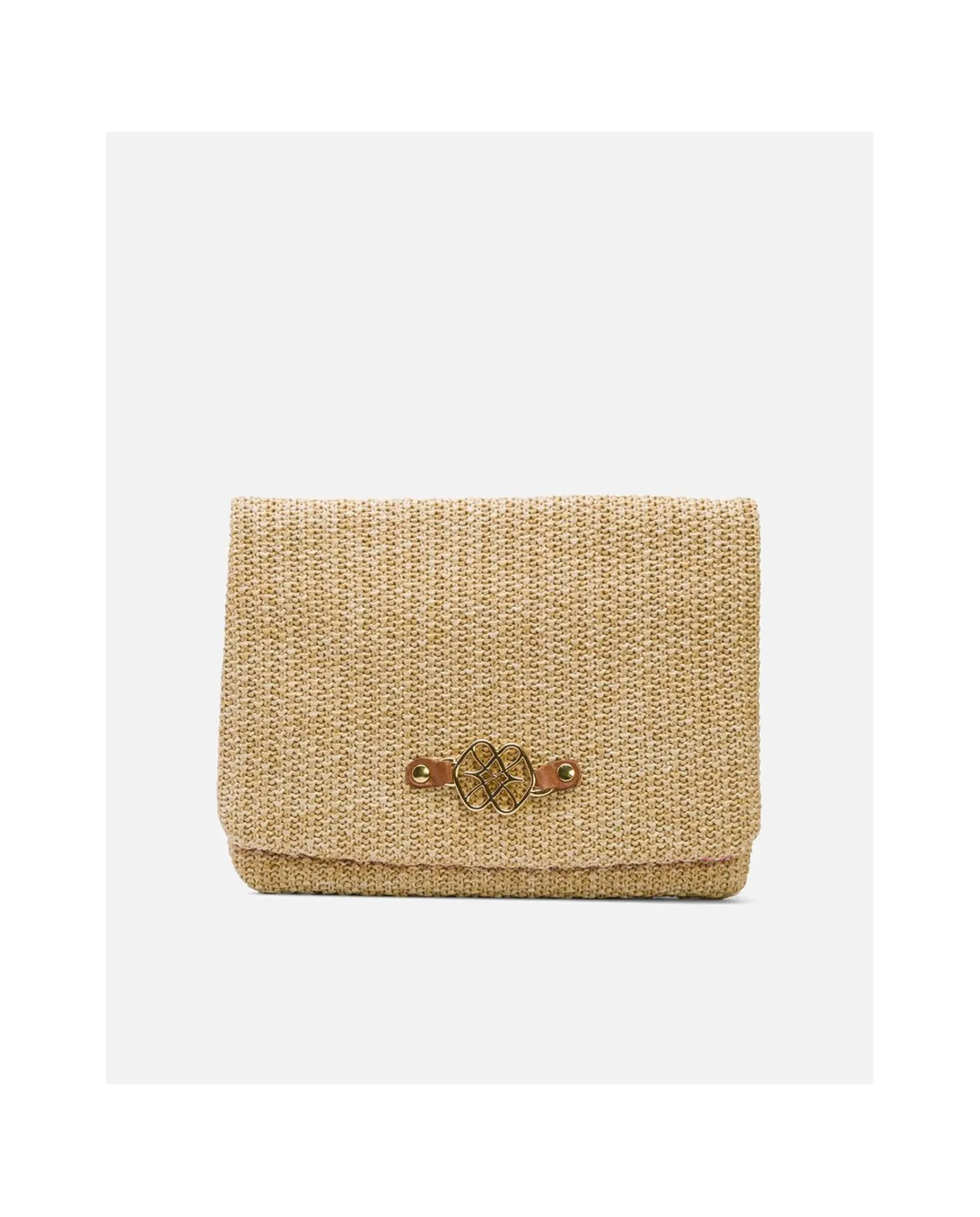 Cuplé Cartera Mano Rafia Beig^Mujer Bolsos Mano