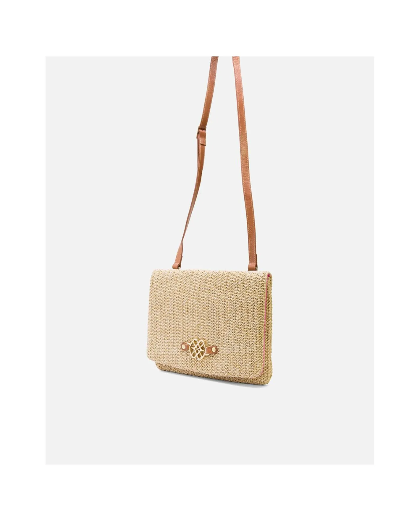 Cuplé Cartera Mano Rafia Beig^Mujer Bolsos Mano