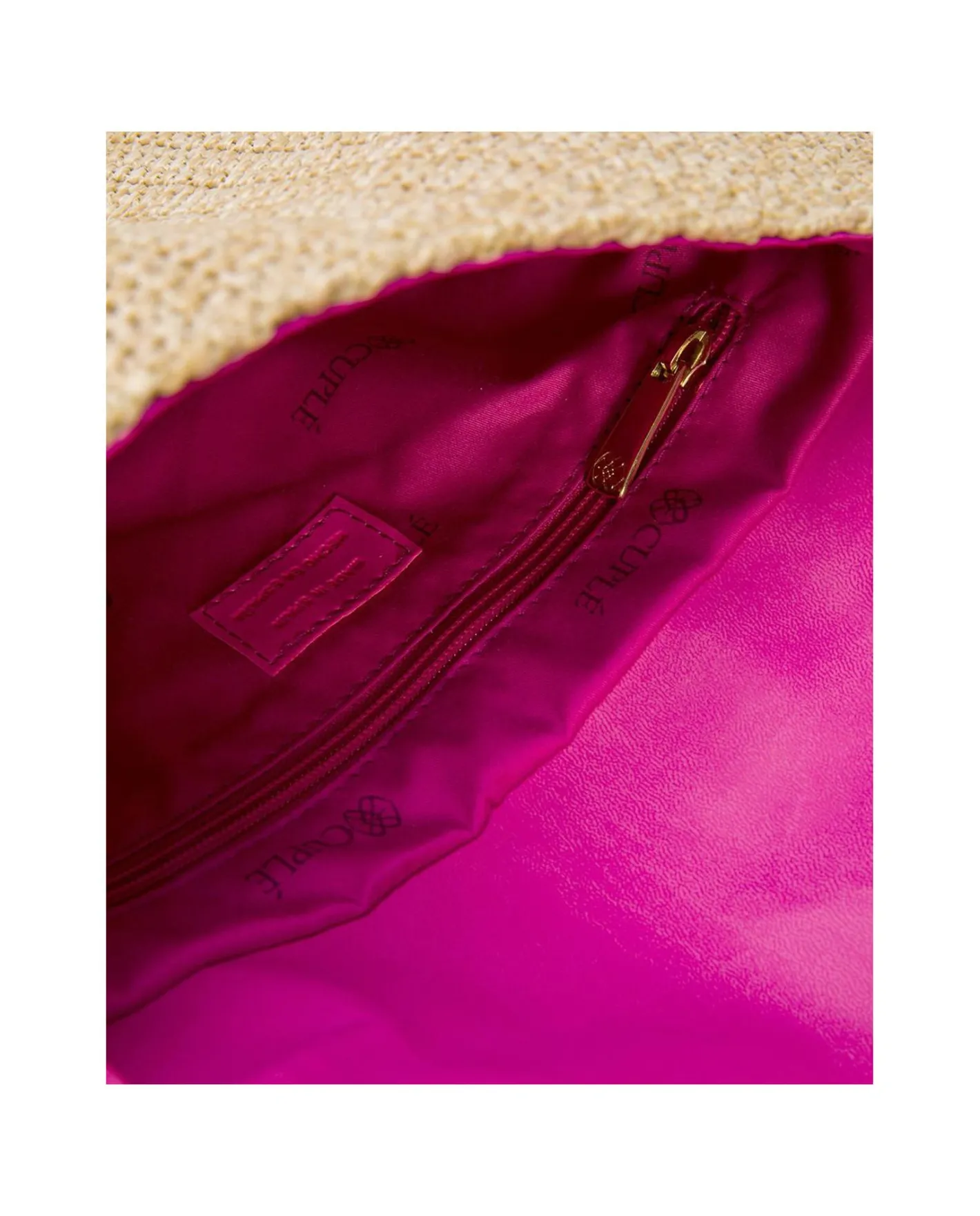 Cuplé Cartera Mano Rafia Beig^Mujer Bolsos Mano