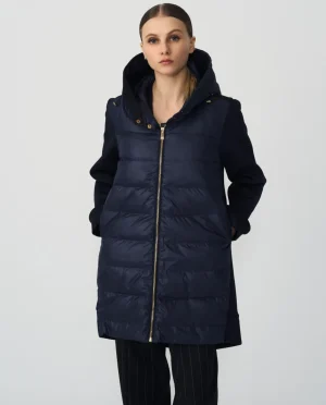 Cuplé Chaqueta Neopreno Larga Neopreno Marino^Mujer Chaquetas Y Abrigos