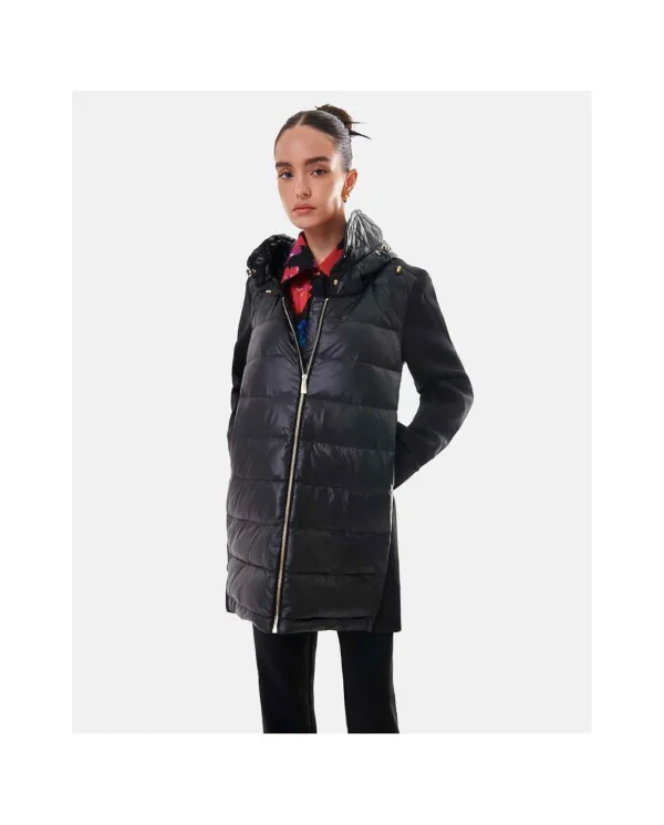 Cuplé Chaqueta Neopreno Larga Neopreno Negro^Mujer Chaquetas Y Abrigos