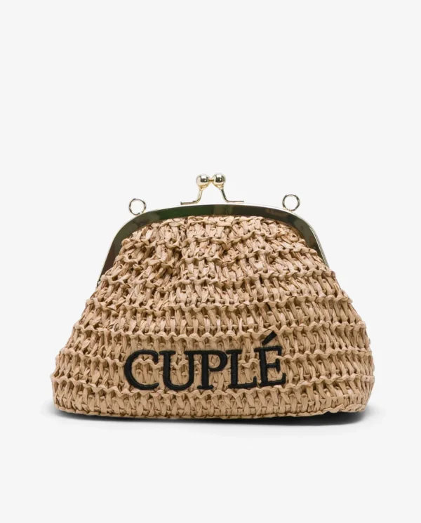 Cuplé Clutch Rafia Beig^Mujer Bolsos Mano