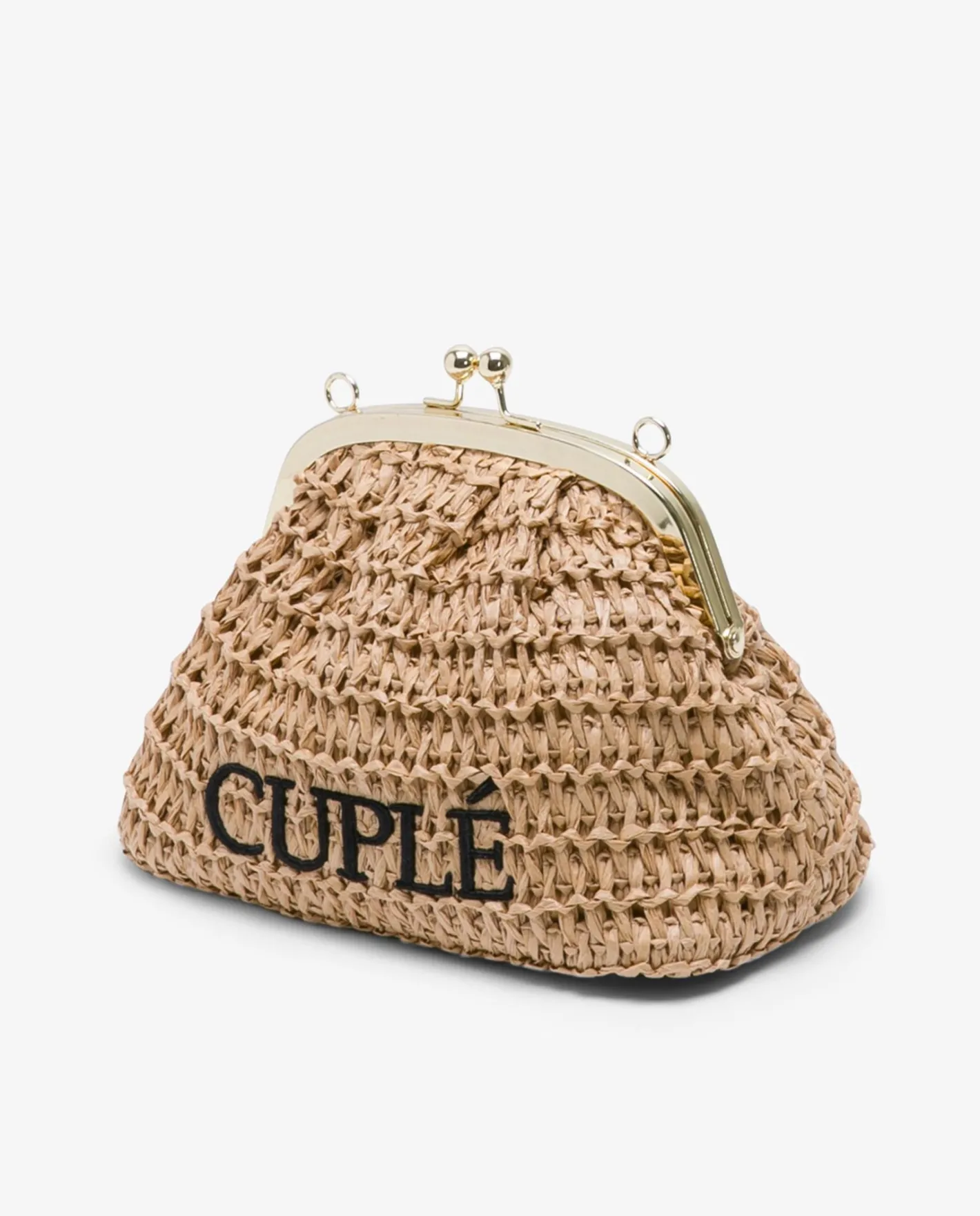 Cuplé Clutch Rafia Beig^Mujer Bolsos Mano
