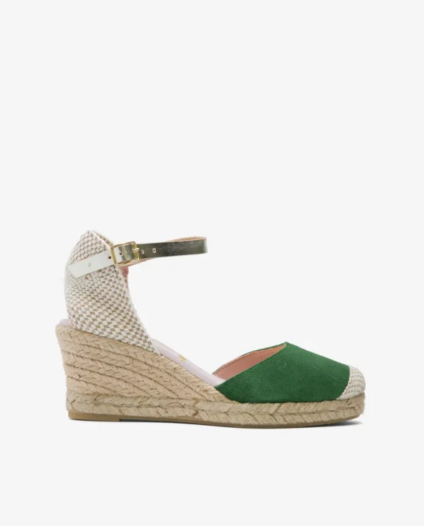 Cuplé Cuna Yute Con Con Pulsera Serraje Verde^Mujer Cuñas