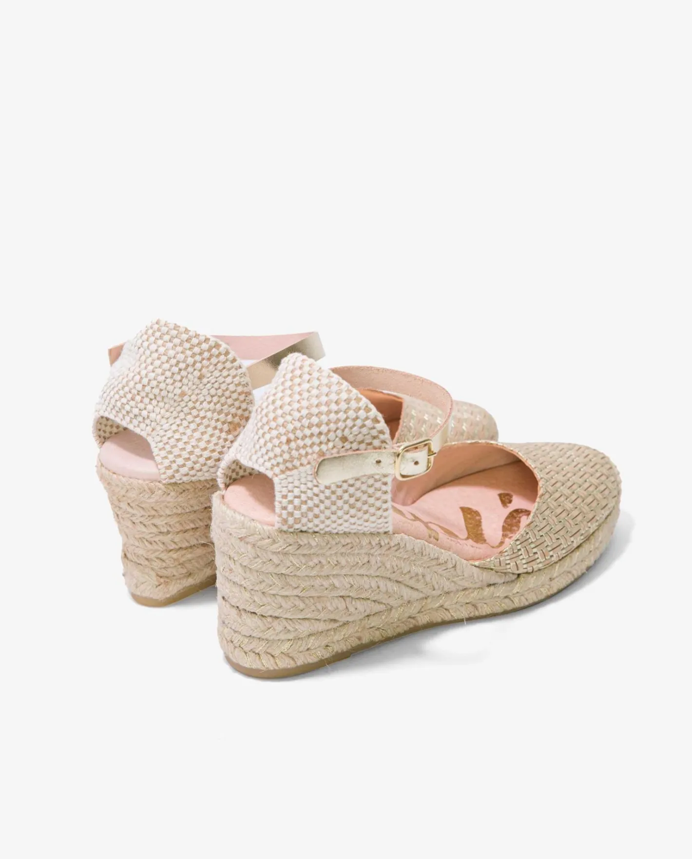 Cuplé Cuna Yute Con Con Pulsera Trenzado Oro^Mujer Cuñas