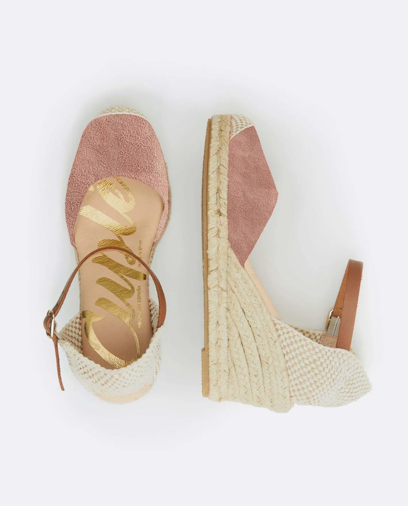 Cuplé Cuna Yute Con Con Pulsera Serraje Rosa Palo^Mujer Cuñas