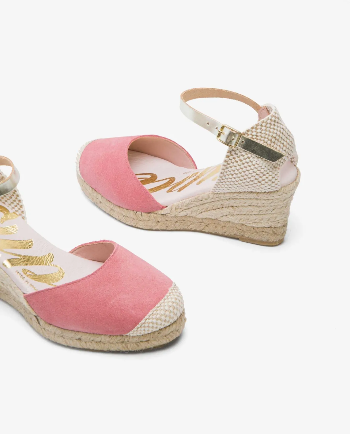 Cuplé Cuna Yute Con Con Pulsera Serraje Rosa^Mujer Cuñas