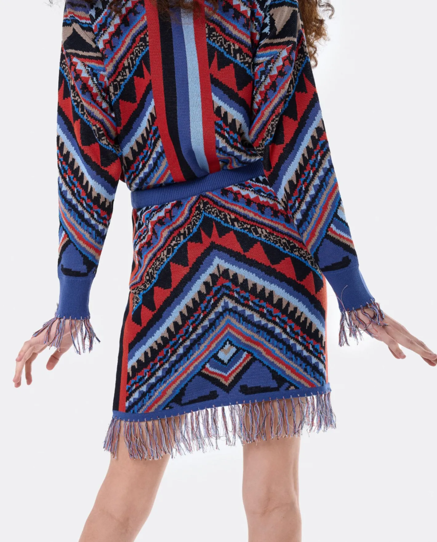 Cuplé Falda Etnica Punto Tricot Multicolor^Mujer Faldas