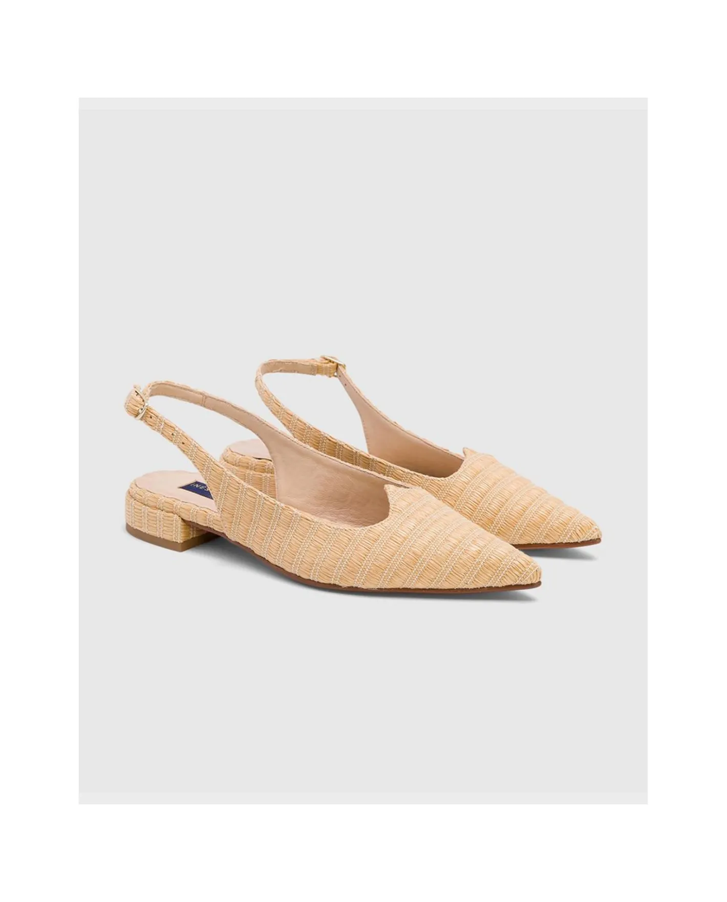 Cuplé Francesita Canos Rafia Beig^Mujer Zapatos Planos