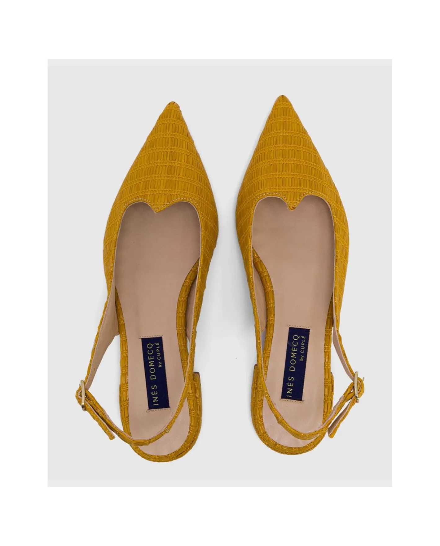 Cuplé Francesita Canos Rafia Mostaza^Mujer Zapatos Planos
