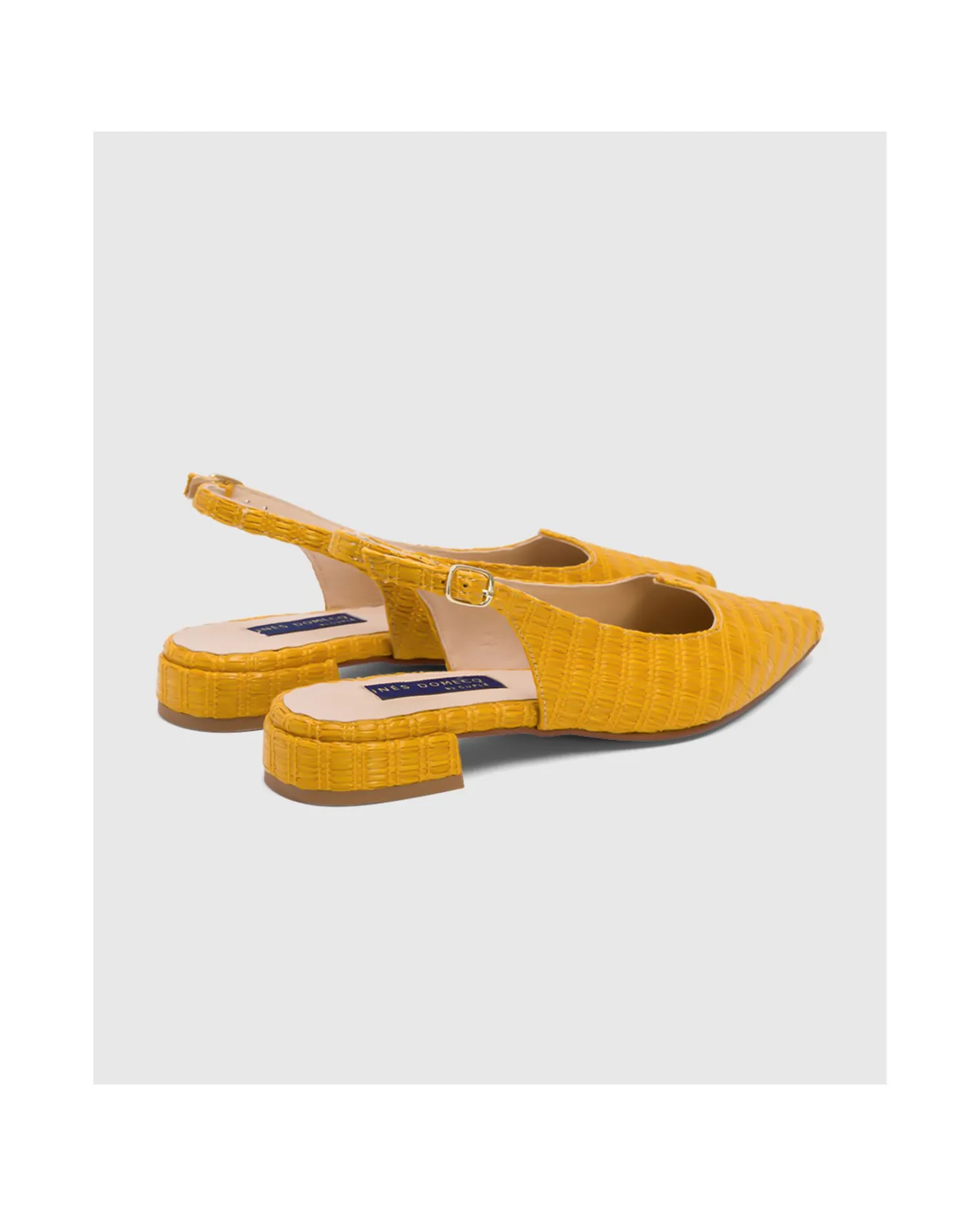 Cuplé Francesita Canos Rafia Mostaza^Mujer Zapatos Planos