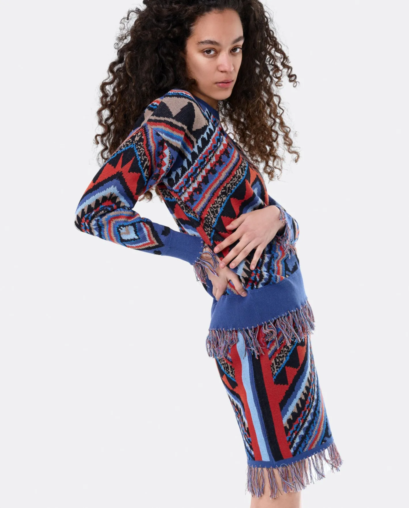 Cuplé Jersey Etnico Flecos Punto Tricot Multicolor^Mujer Sudaderas Y Jerseis