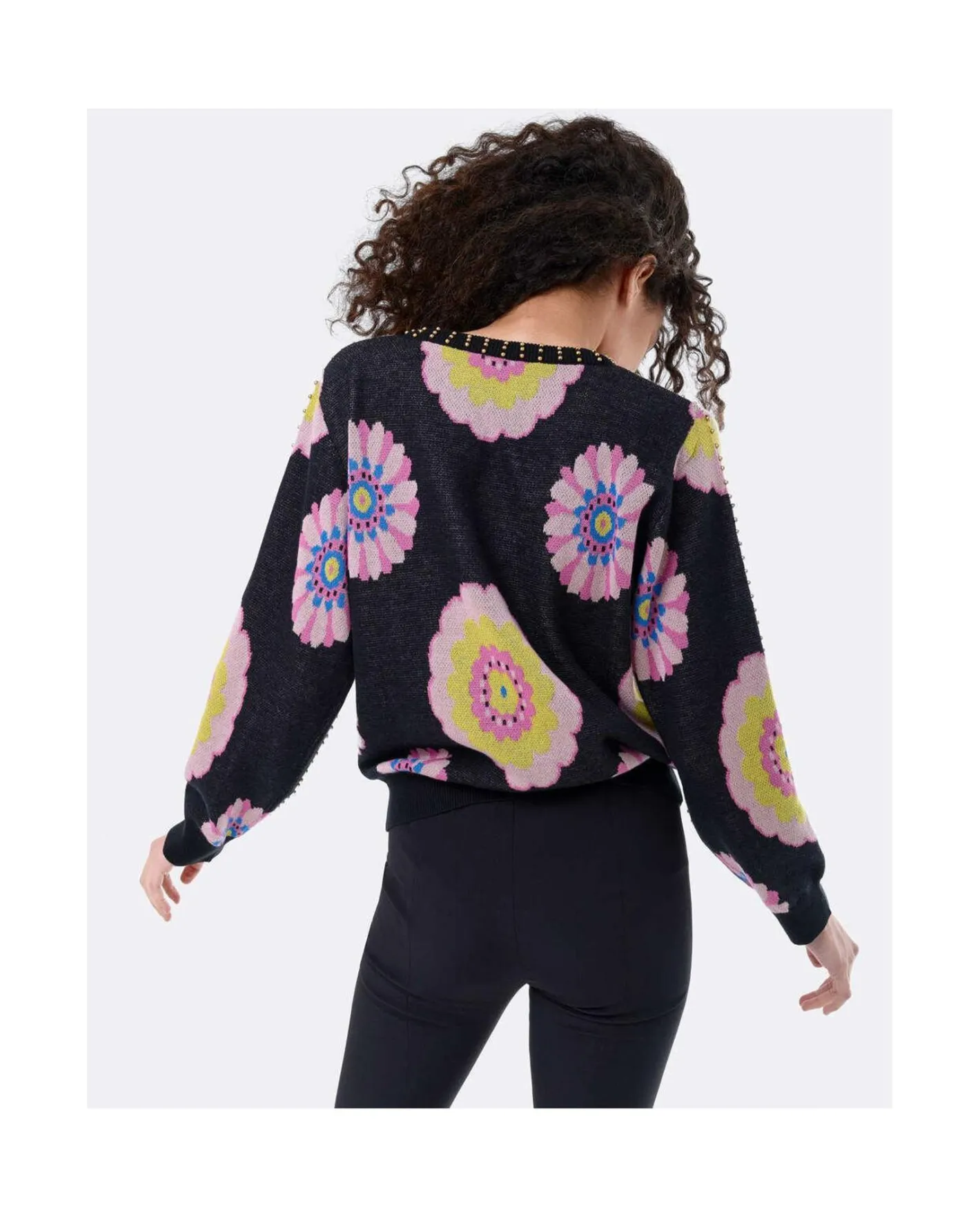 Cuplé Jersey Pico Punto Estampado Flor Multi^Mujer Sudaderas Y Jerseis