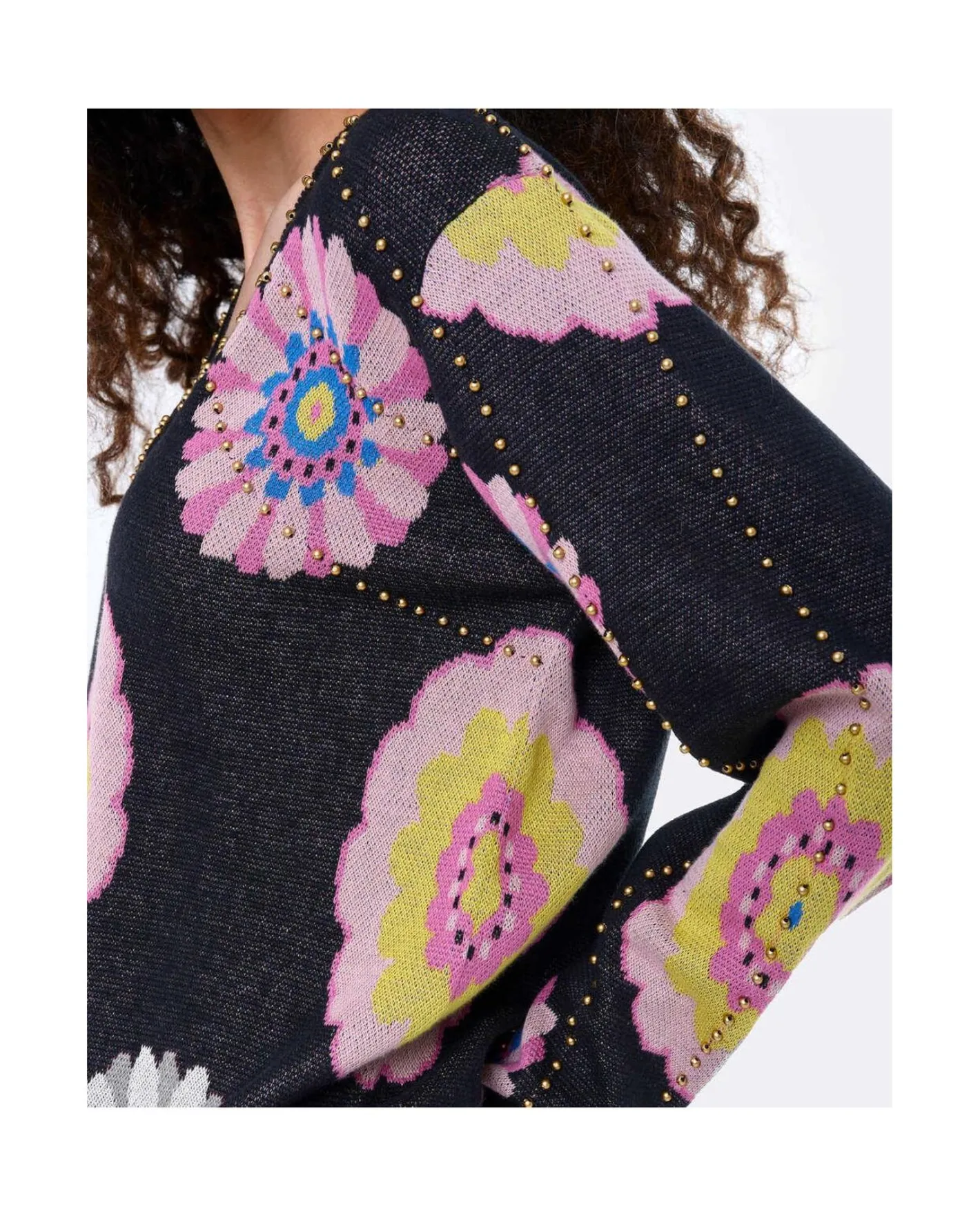Cuplé Jersey Pico Punto Estampado Flor Multi^Mujer Sudaderas Y Jerseis