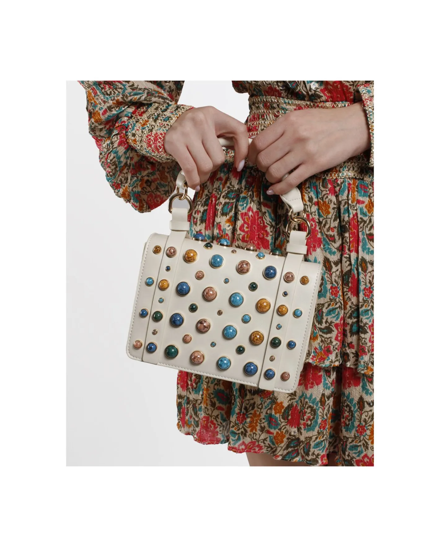 Cuplé Mini Vestido Volantes Gasa Estampado Flores^Mujer Vestidos