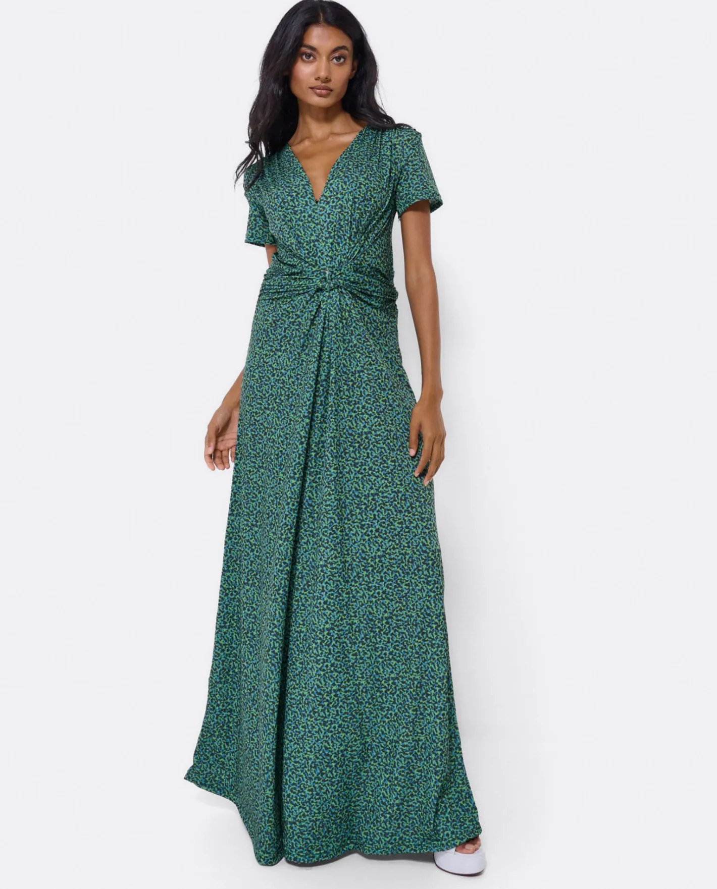 Cuplé Mono Nudo Punto Leopardo Verde^Mujer Monos