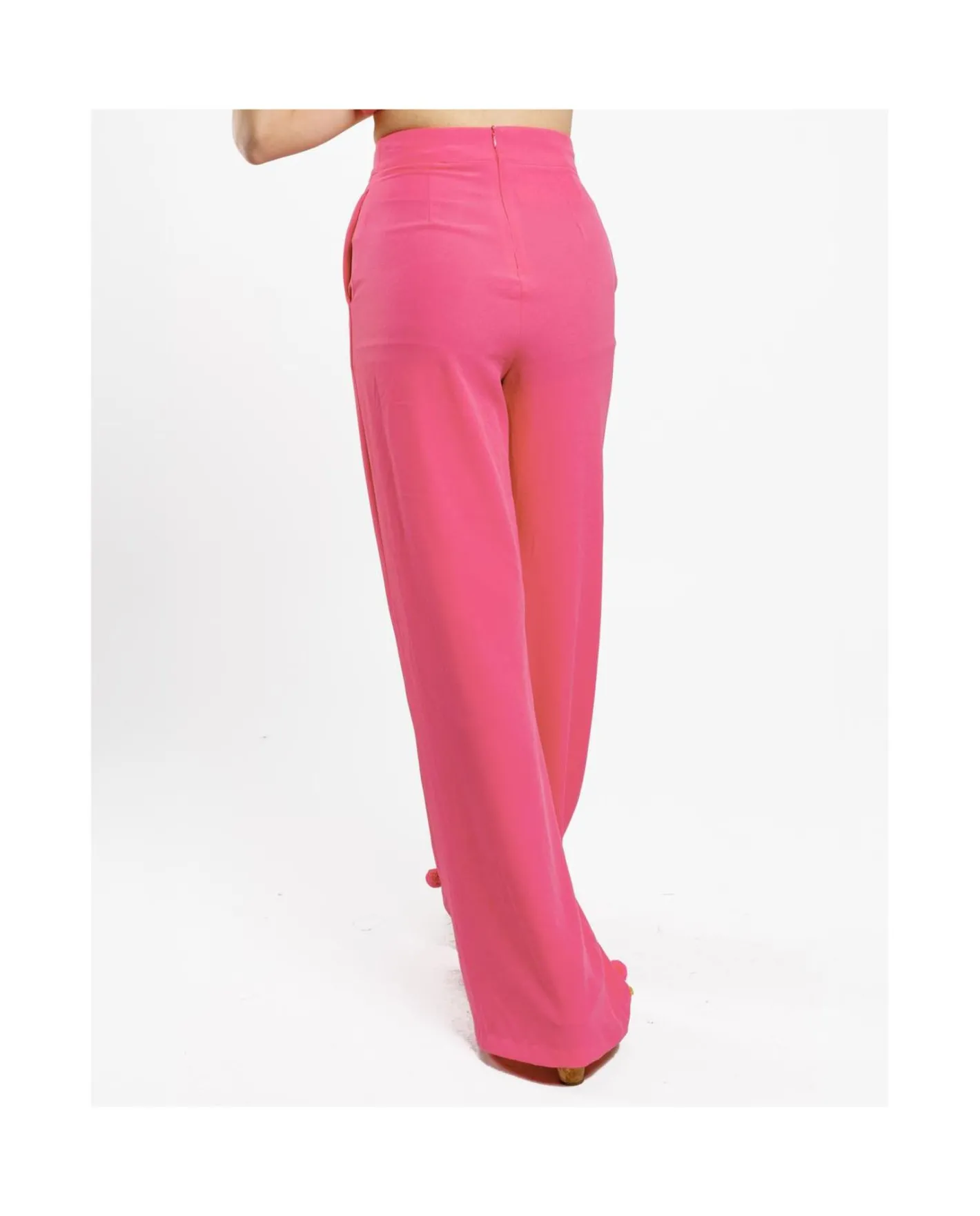 Cuplé Pantalon Campana Crep Fucsia^Mujer Pantalones