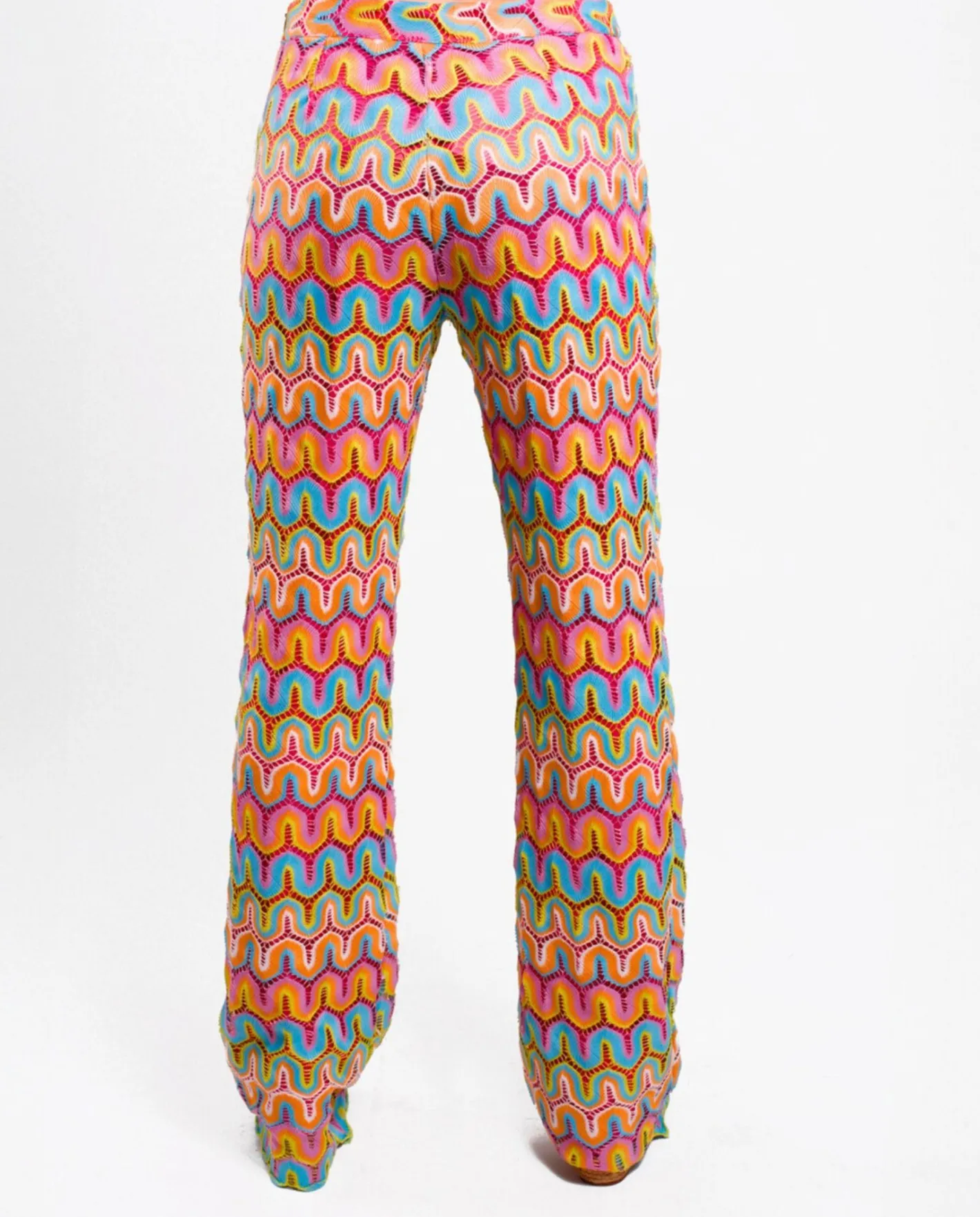 Cuplé Pantalon Campana Crochet Multicolor^Mujer Pantalones