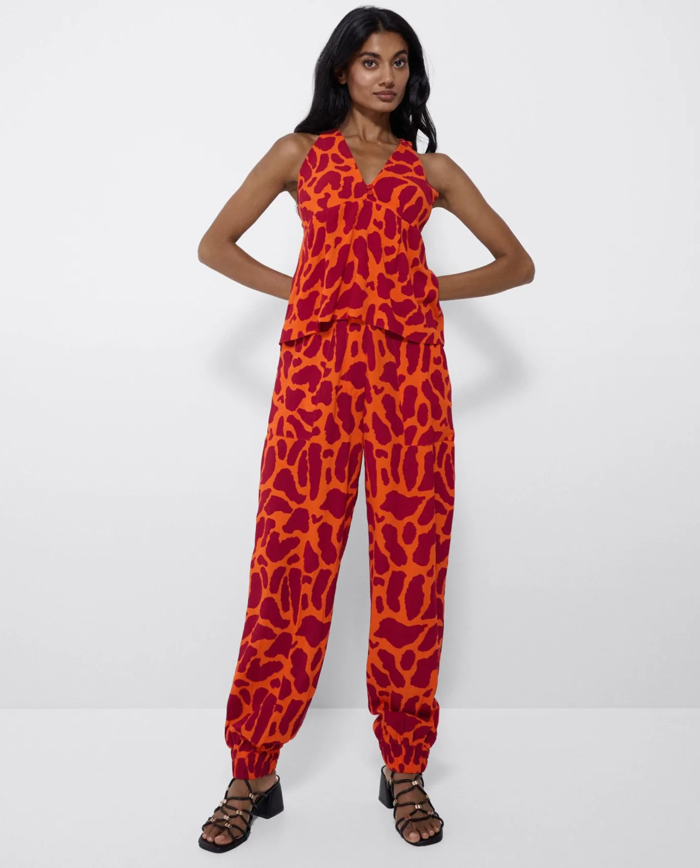 Cuplé Pantalon Jogger Crep Estampado Jirafa^Mujer Pantalones