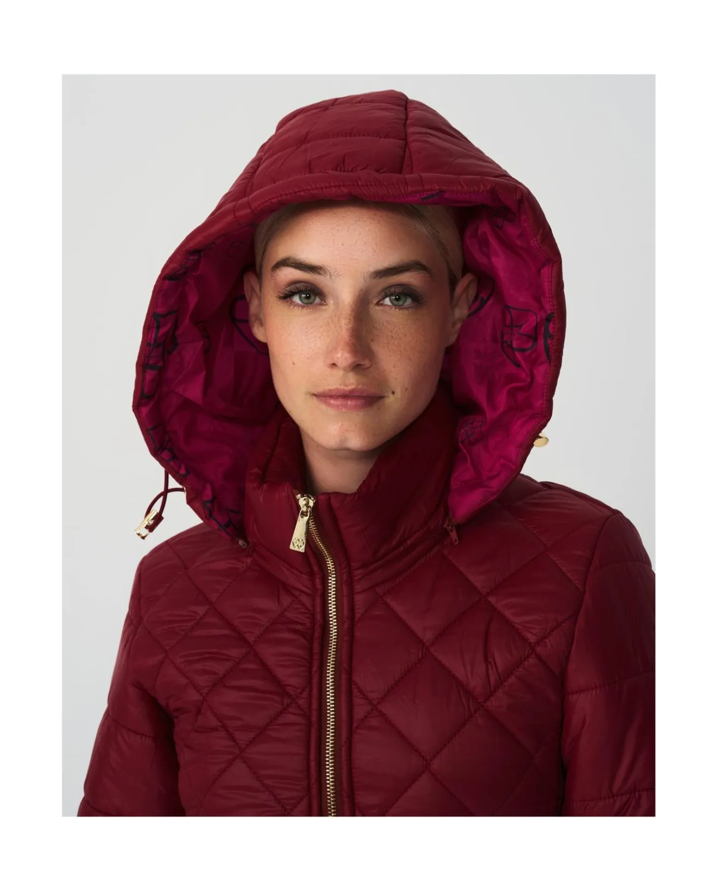 Cuplé Parka Nylon Burdeos^Mujer Chaquetas Y Abrigos