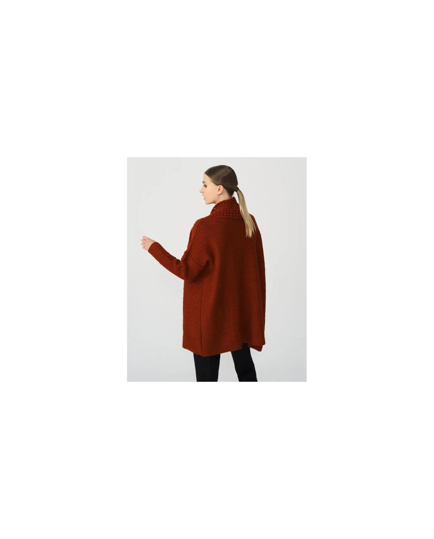 Cuplé Rebeca Crochet Punto Naranja^Mujer Sudaderas Y Jerseis