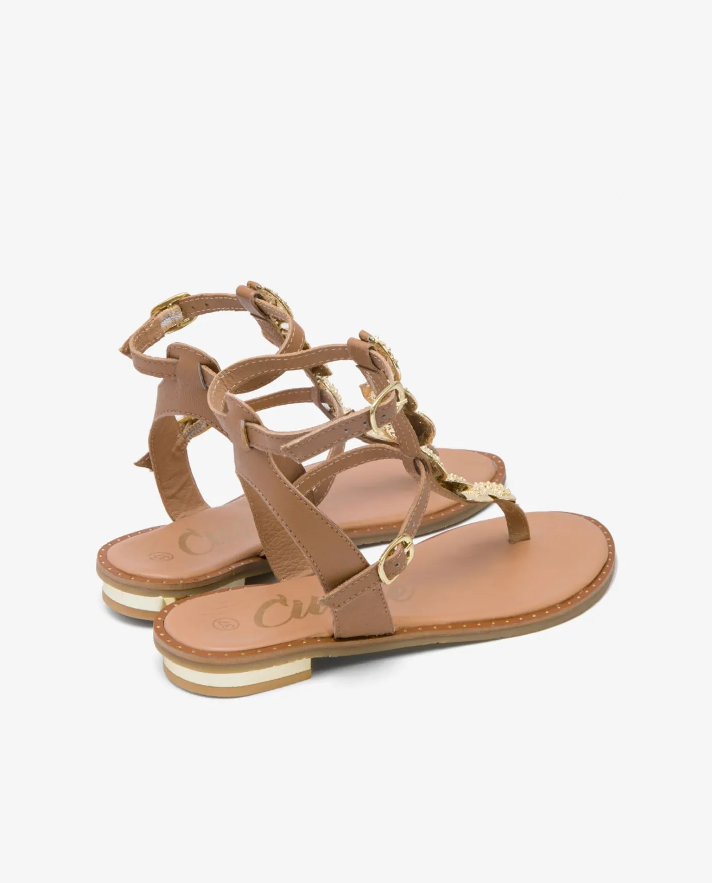 Cuplé Romana Chapas Napa Beig^Mujer Sandalias