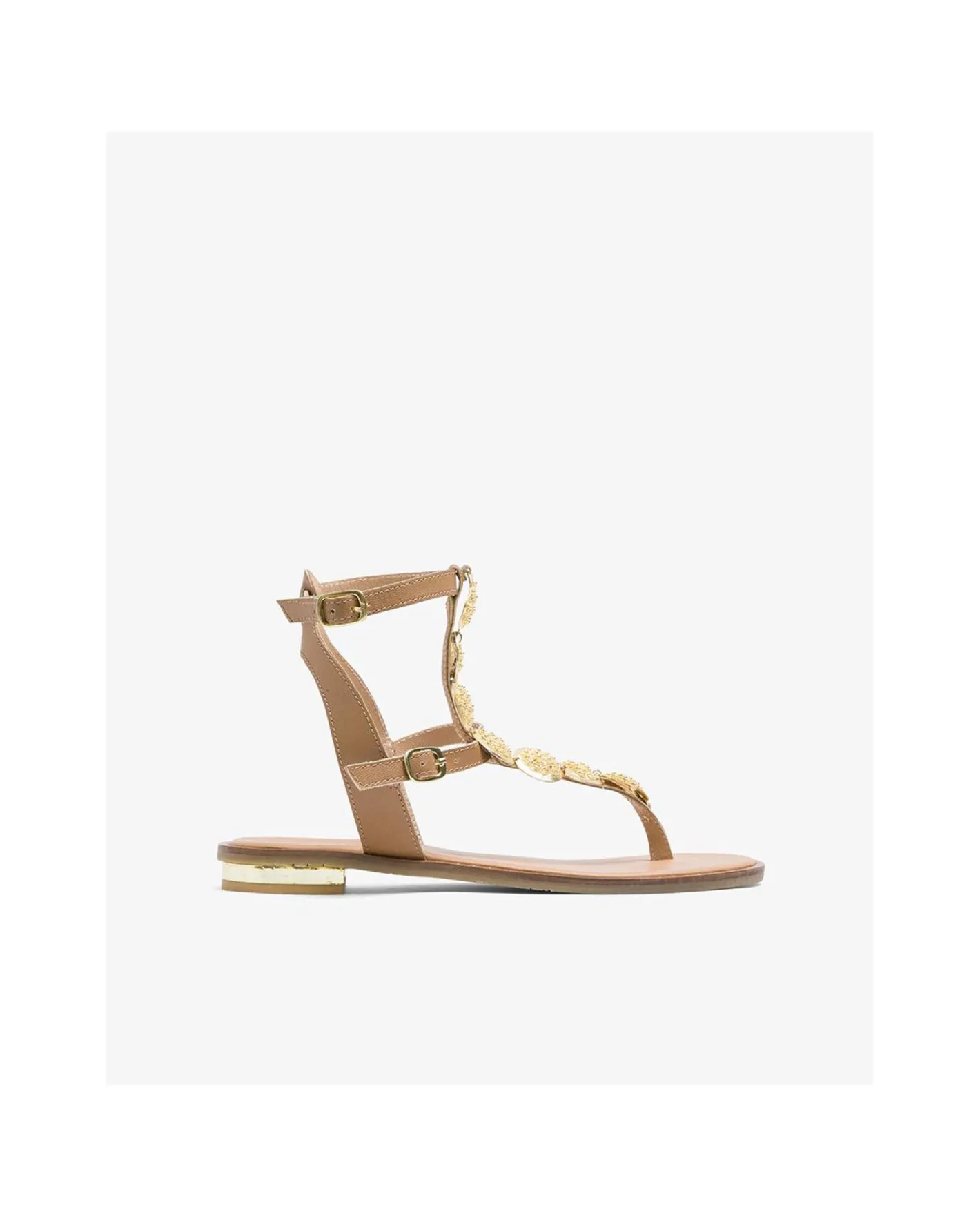 Cuplé Romana Chapas Napa Beig^Mujer Sandalias
