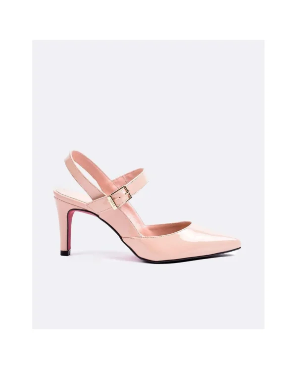 Cuplé Salon Destalonado Hebilla Charol Sable^Mujer Salones & Stilletos